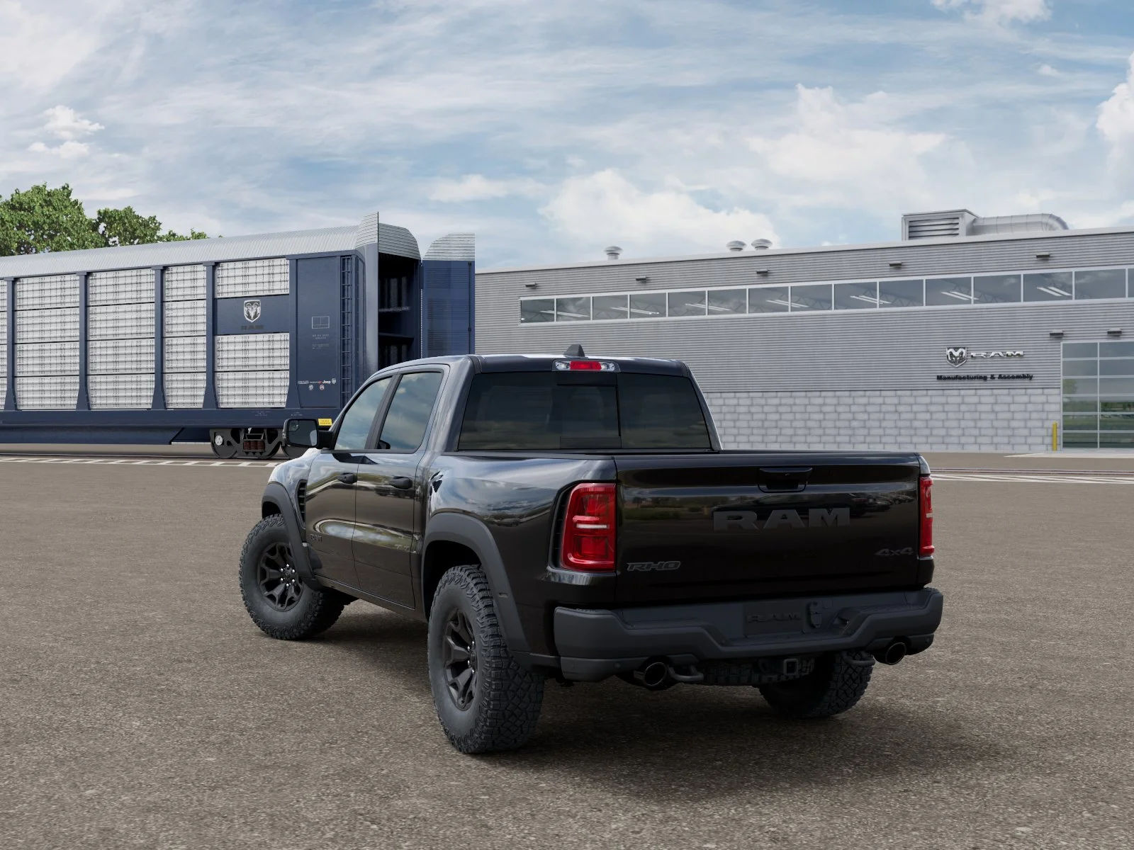 New 2026 Diamond Black Crystal Pearl-Coat Exterior Paint RAM RHO image 3
