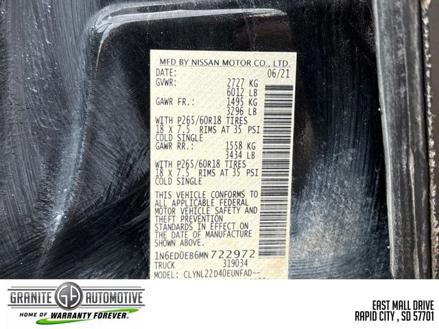 Used 2021 Black Nissan SV image 28