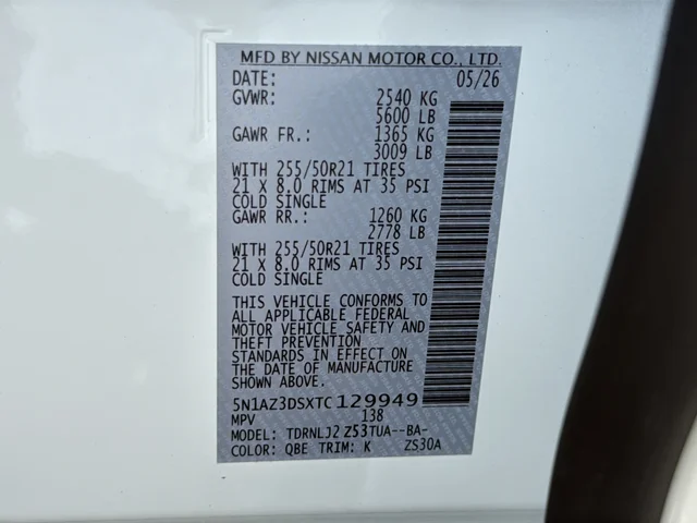 New 2026 Everest White Pearl TriCoat Nissan Platinum image 32