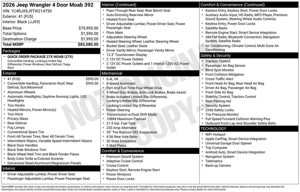 New 2026 41 Exterior Paint Jeep Moab 392 image 9