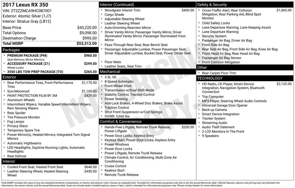 Certified Used 2017 Silver Lexus 350 image 7
