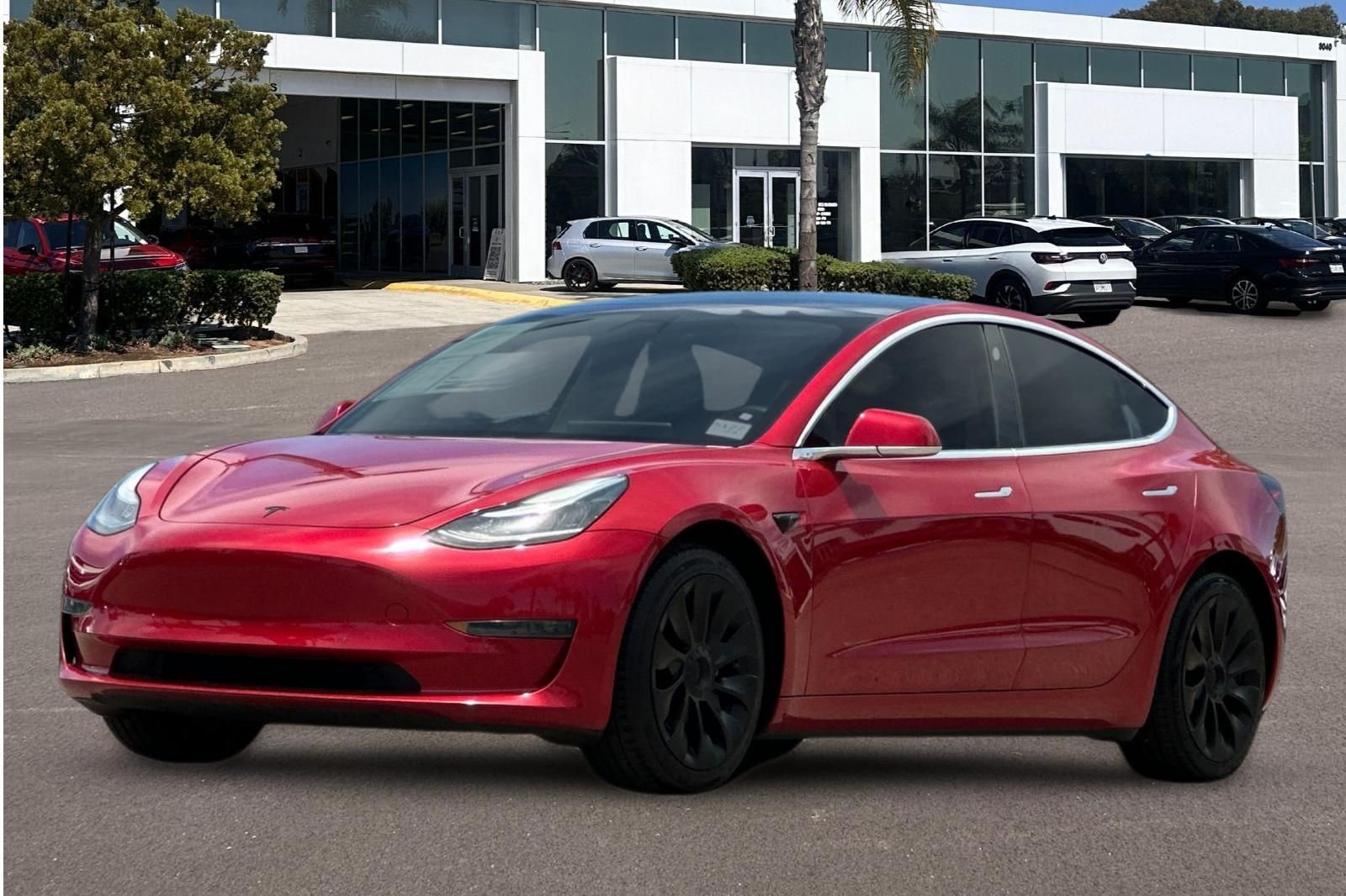Used 2020 Red Multi-Coat Tesla Standard Range Plus image 7