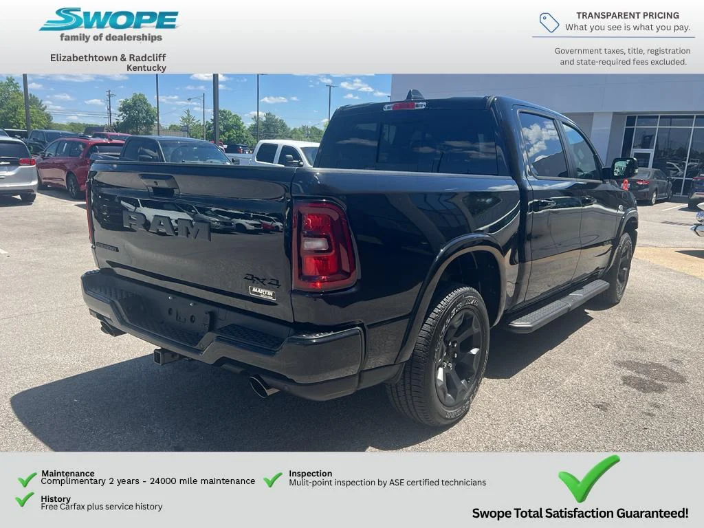 New 2026 Diamond Black Crystal Pearl-Coat Exterior Paint RAM Big Horn image 7