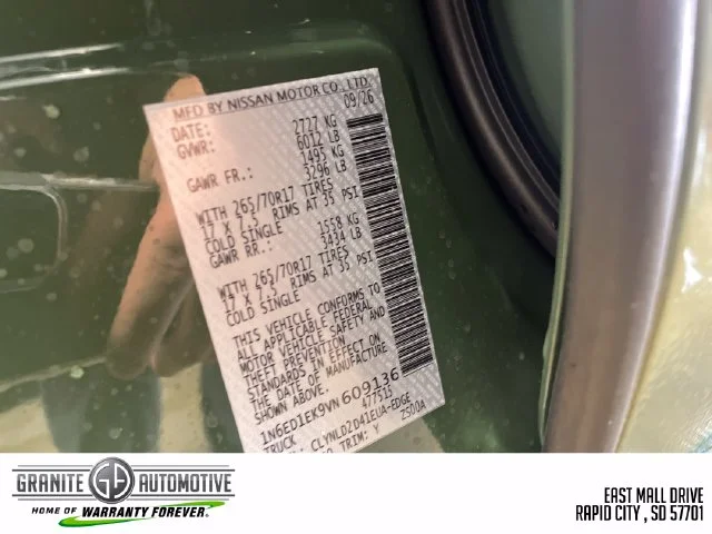New 2027 Tactical Green Metallic Nissan Crew Cab PRO-4X® image 16