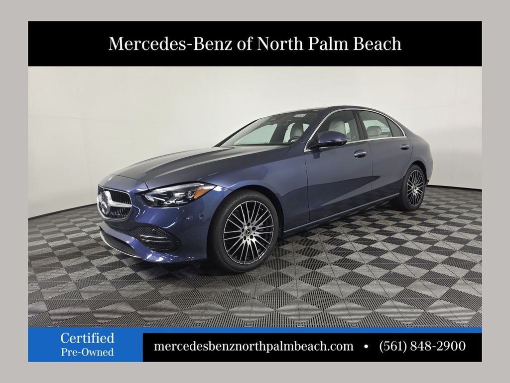 Certified Used 2025 Blue Mercedes-Benz C 300 image 1
