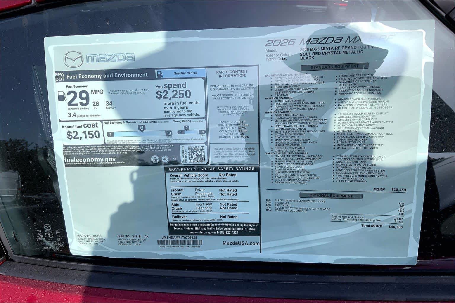 New 2026 Soul Red Crystal Metallic Mazda Grand Touring image 21