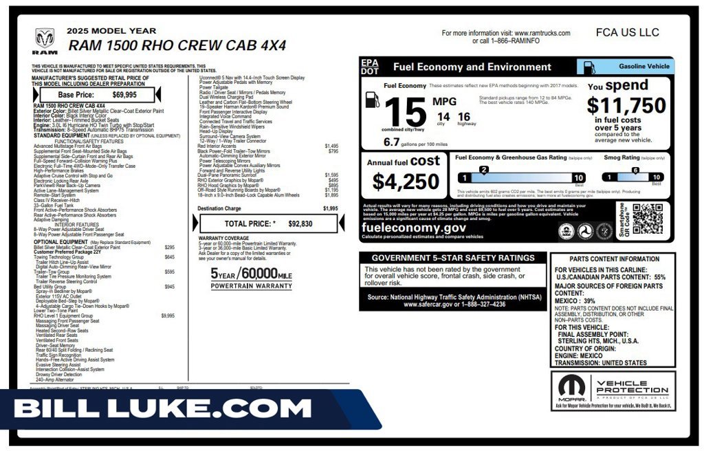 2025 RAM 1500