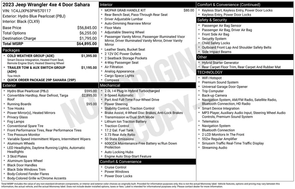 Certified Used 2023 Blue Jeep Sahara 4xe image 46