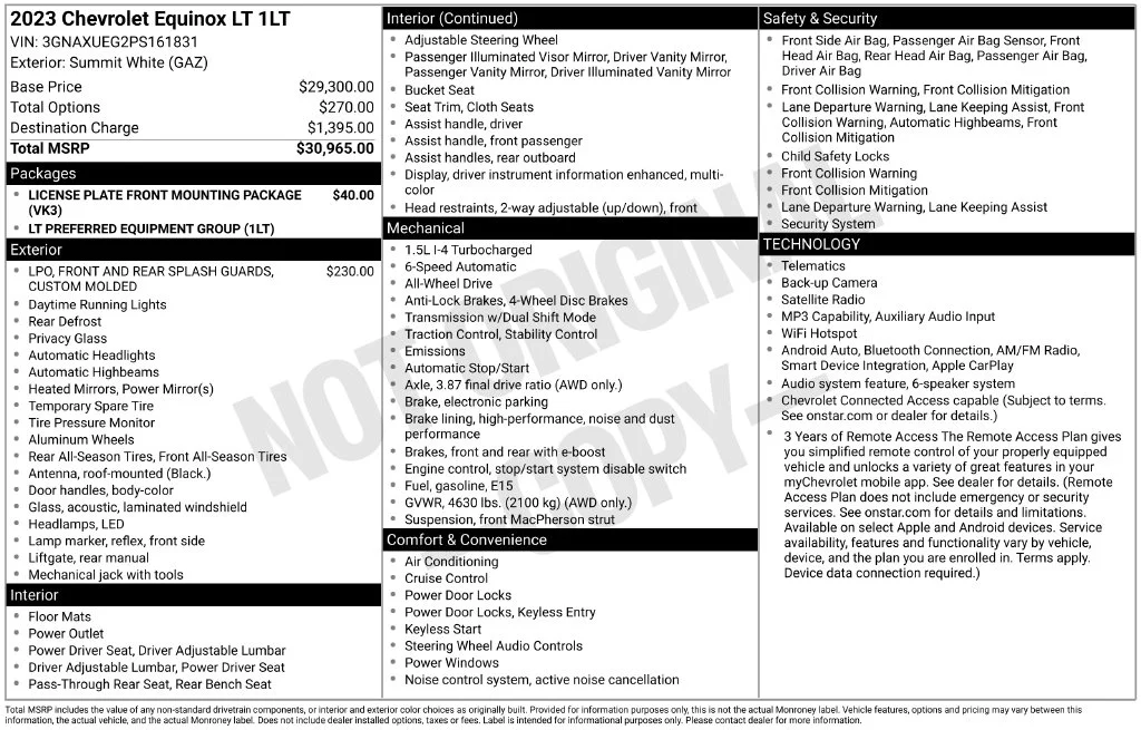 Used 2023 White Chevrolet LT image 6