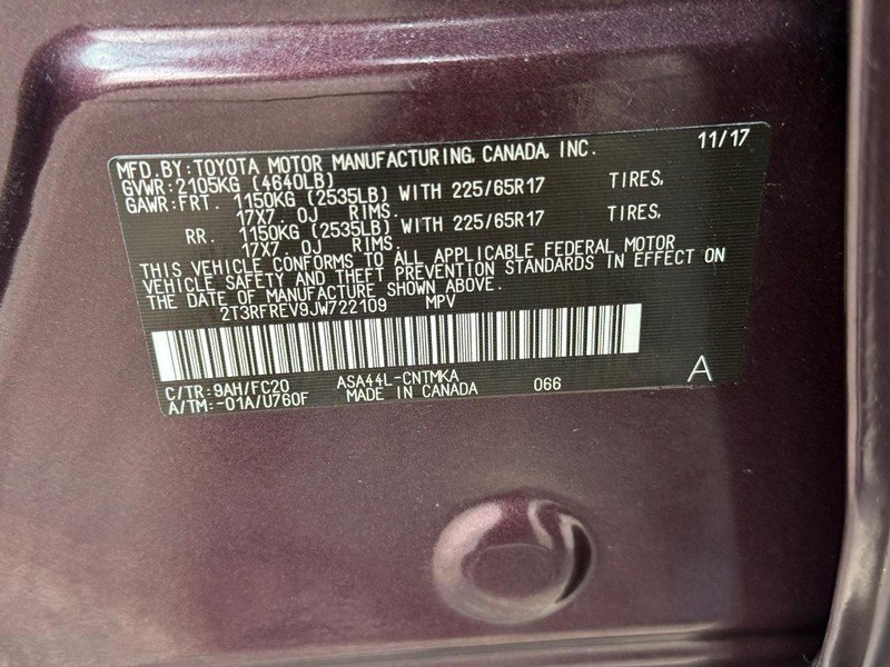 Used 2018 Black Currant Toyota XLE image 31
