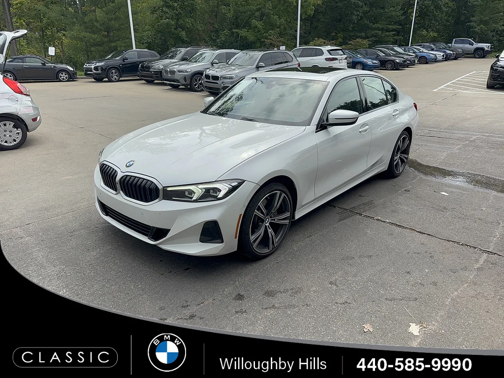 Used 2023 Mineral White Metallic BMW 330i xDrive image 1