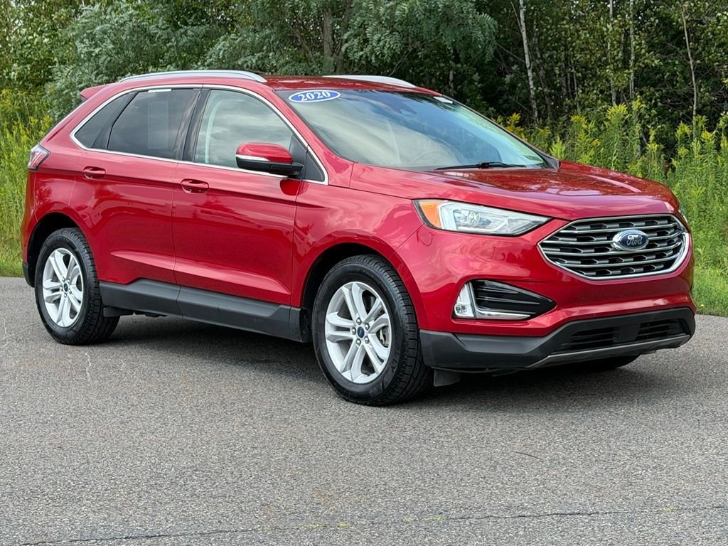 Certified Used 2020 Red Metallic Ford SEL image 1