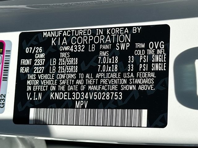 New 2027 Snow White Pearl Kia S image 31