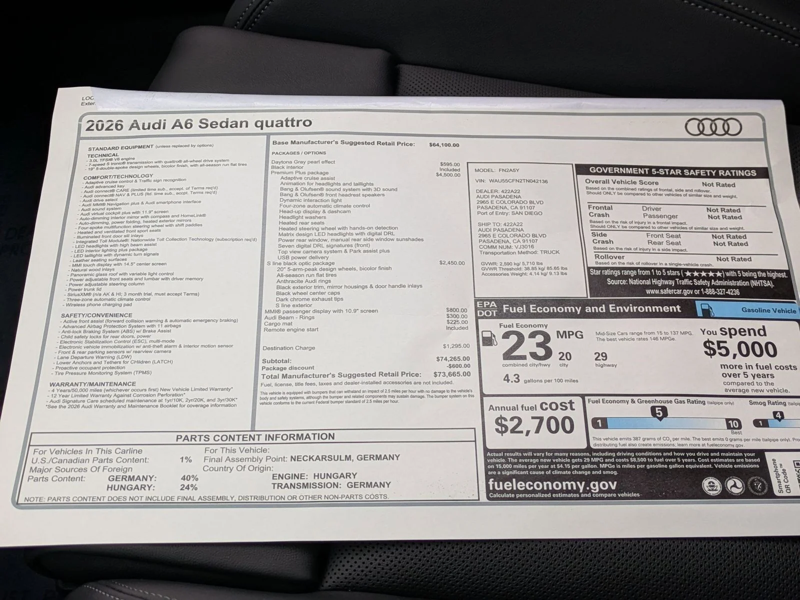 New 2026 Gray Audi Premium Plus image 18