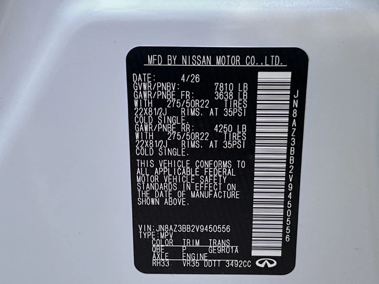 New 2027 RADIANT WHITE INFINITI Luxe 4WD image 30