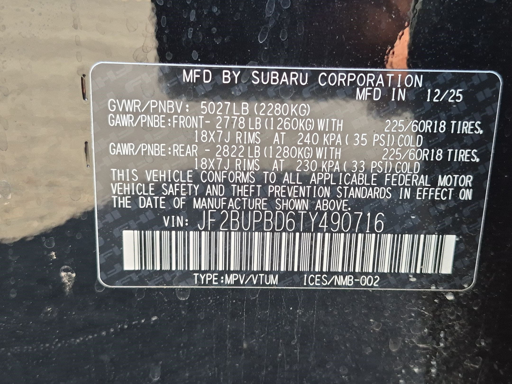 Certified Used 2026 Crystal Black Silica Subaru Premium image 35