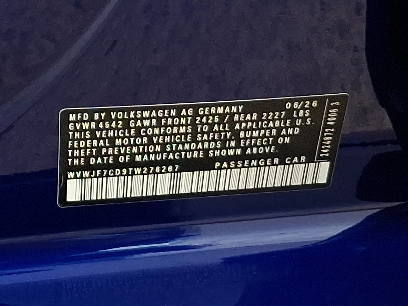 New 2026 Lapiz Blue Metallic Volkswagen  image 20