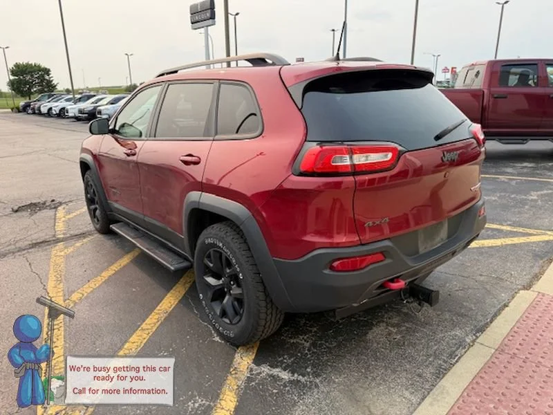 Used 2015 Deep Cherry Red Crystal Pearlcoat Jeep Trailhawk image 3