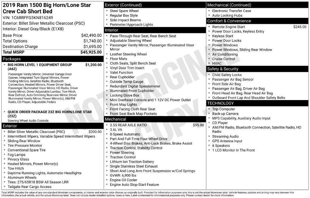 Used 2019 Silver Ram Big Horn/Lone Star image 2