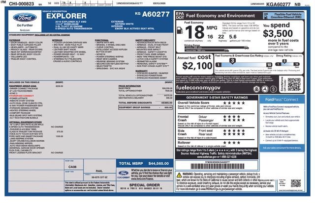 Used 2019 White Ford XLT image 1