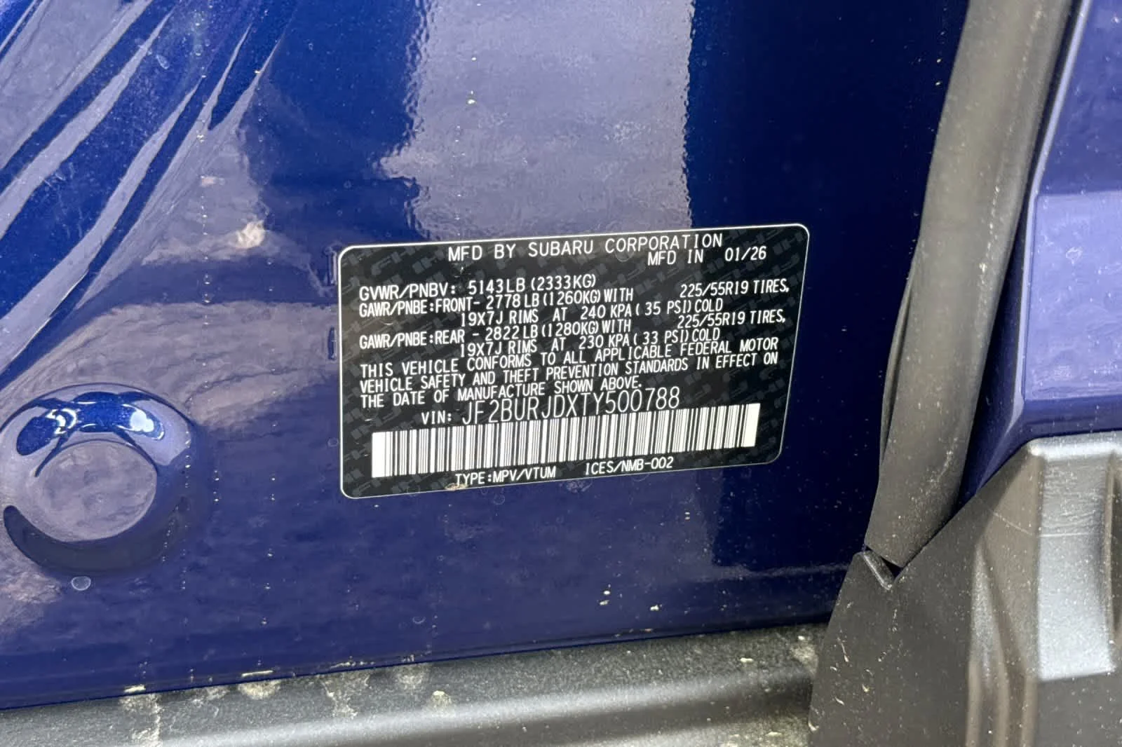 New 2026 SAPPHIRE BLUE PEARL Subaru Touring XT image 26