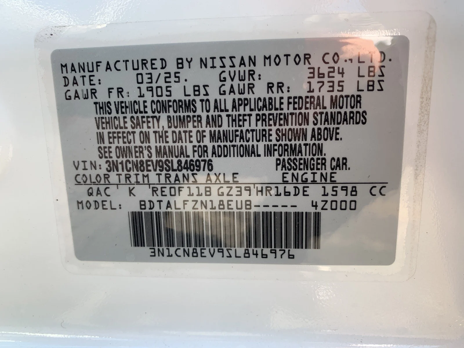 Used 2025 White Nissan 1.6 SV image 31