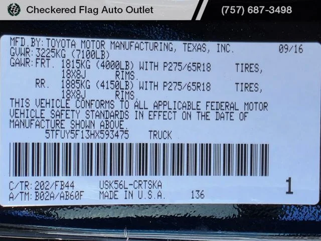 Used 2017 Black Toyota SR5 image 21