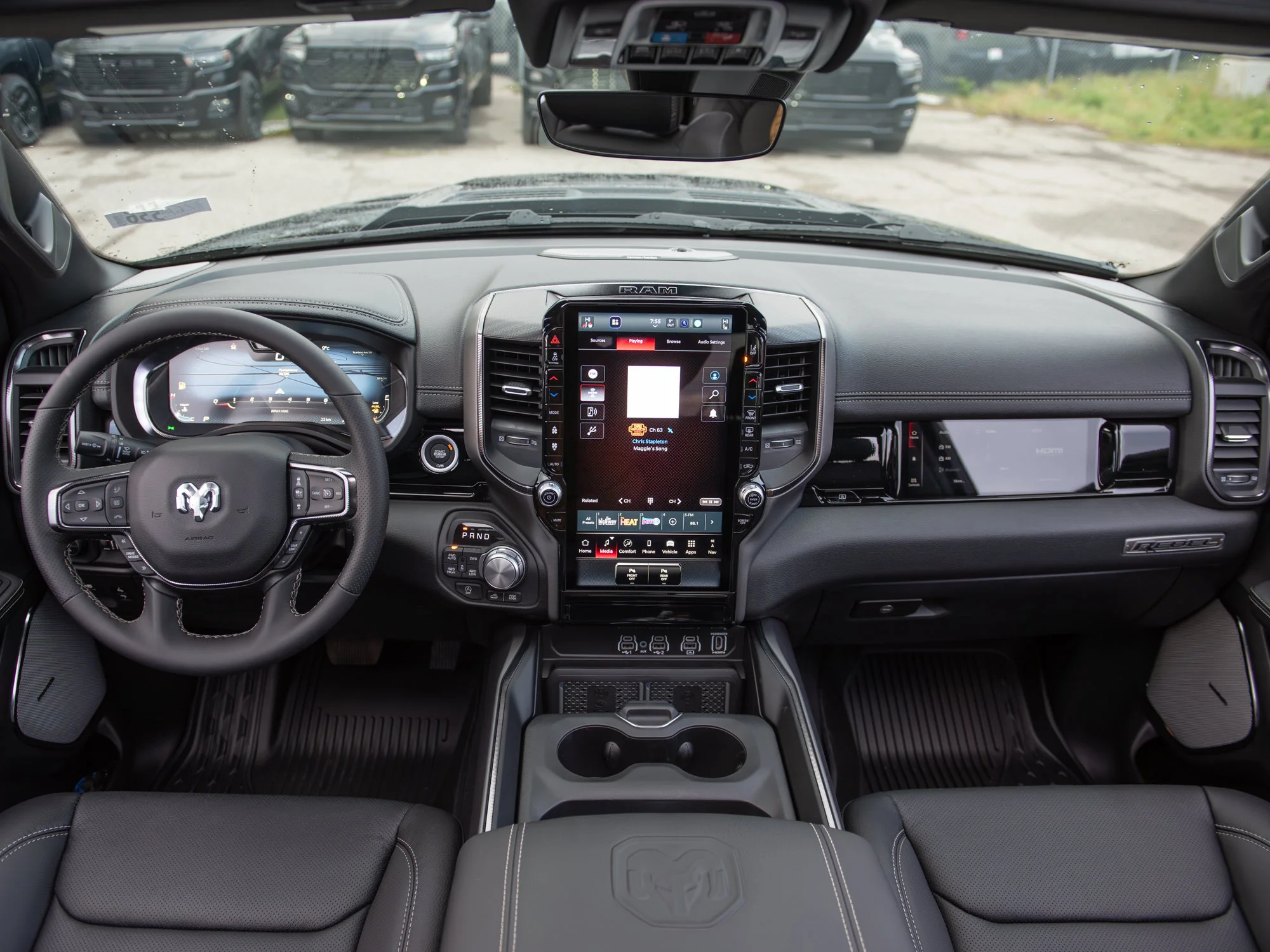 New 2026 Black RAM Rebel* Crew Cab 4x4, Level 2 Equip Group, Passenger Screen, 33 Inch A/T Tires image 13