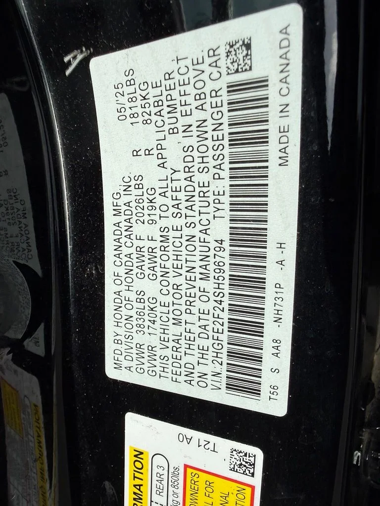 Used 2025 Black Honda LX image 22