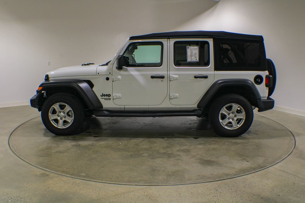 Used 2021 Bright White Clearcoat Jeep Unlimited Sport S image 3