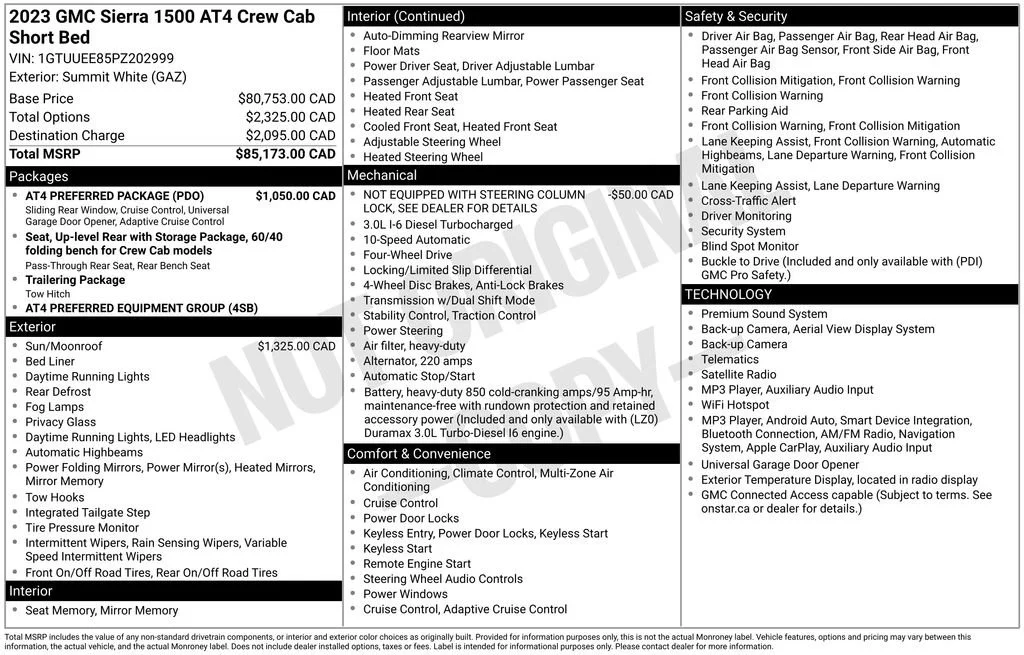 Used 2023 White GMC AT4 image 7