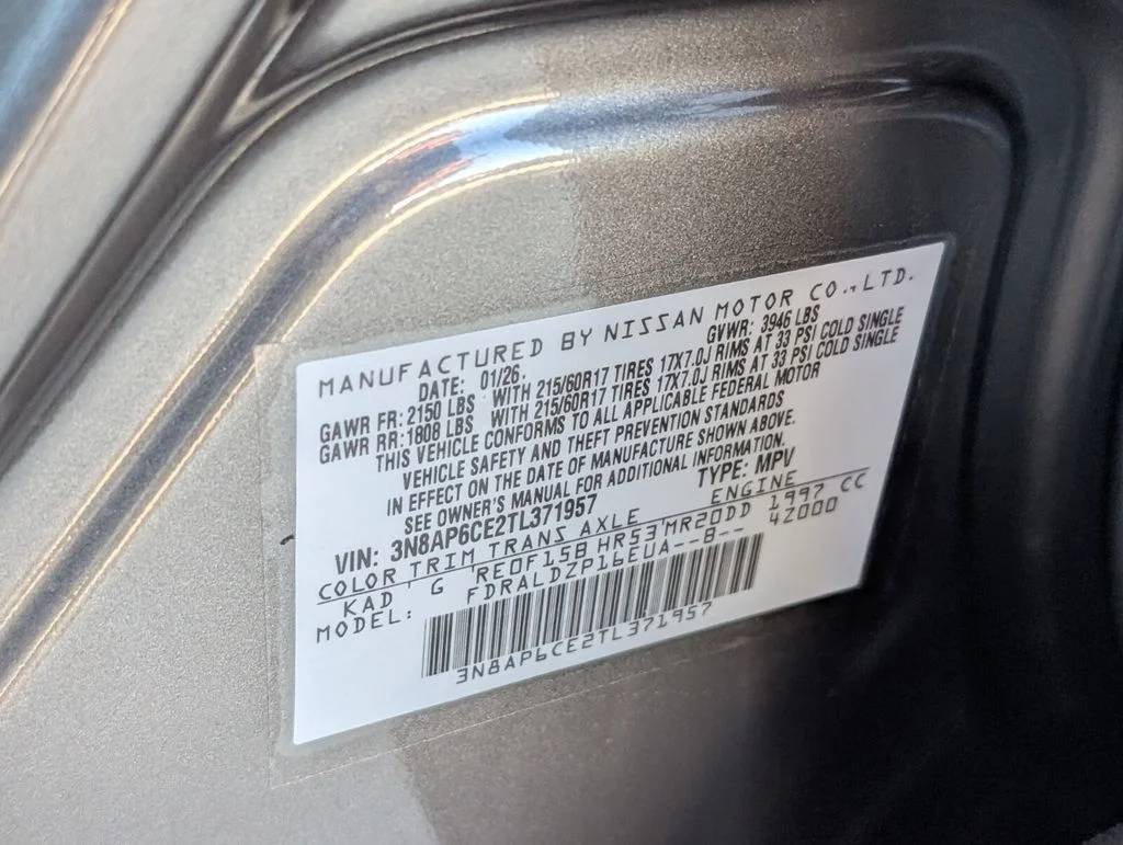 New 2026 Gun Metallic Nissan SV image 14