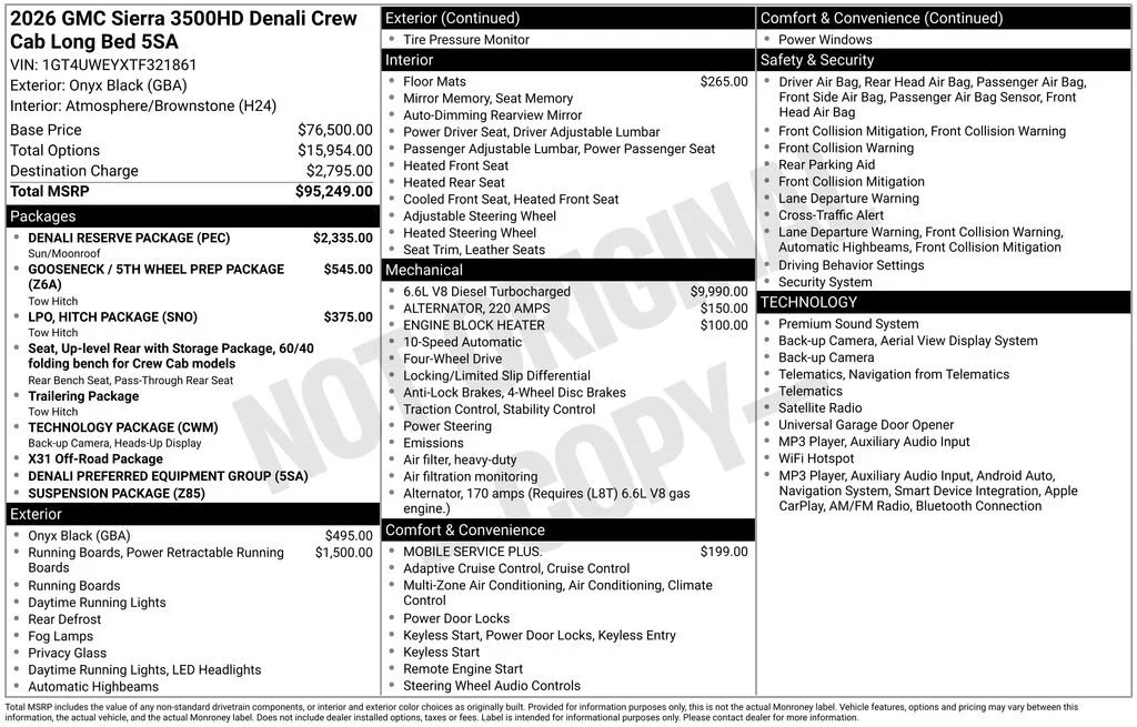 New 2026 Onyx Black GMC Denali DRW image 15