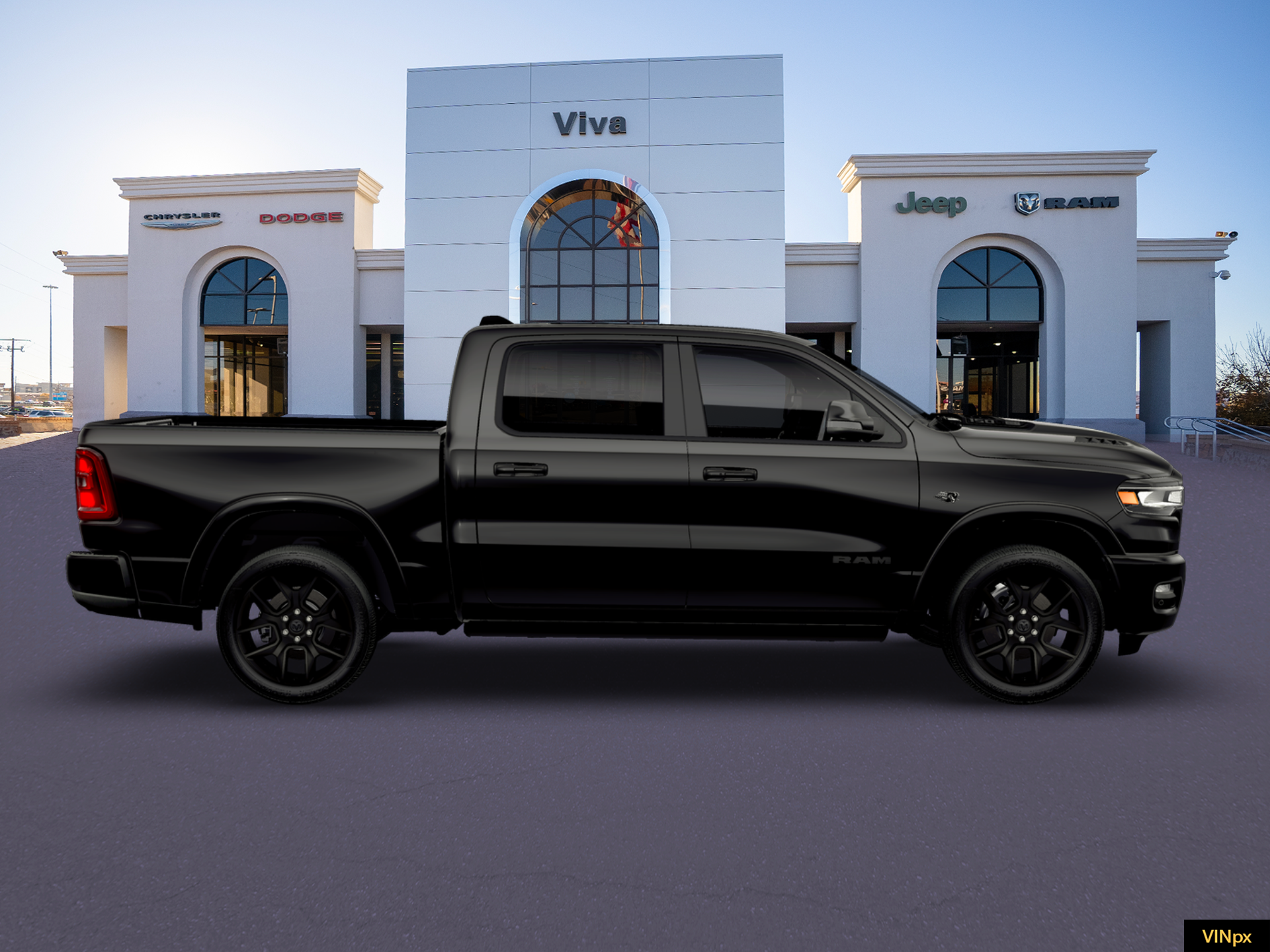 New 2026 Diamond Black Crystal Pearl-Coat Exterior Paint RAM Laramie image 9