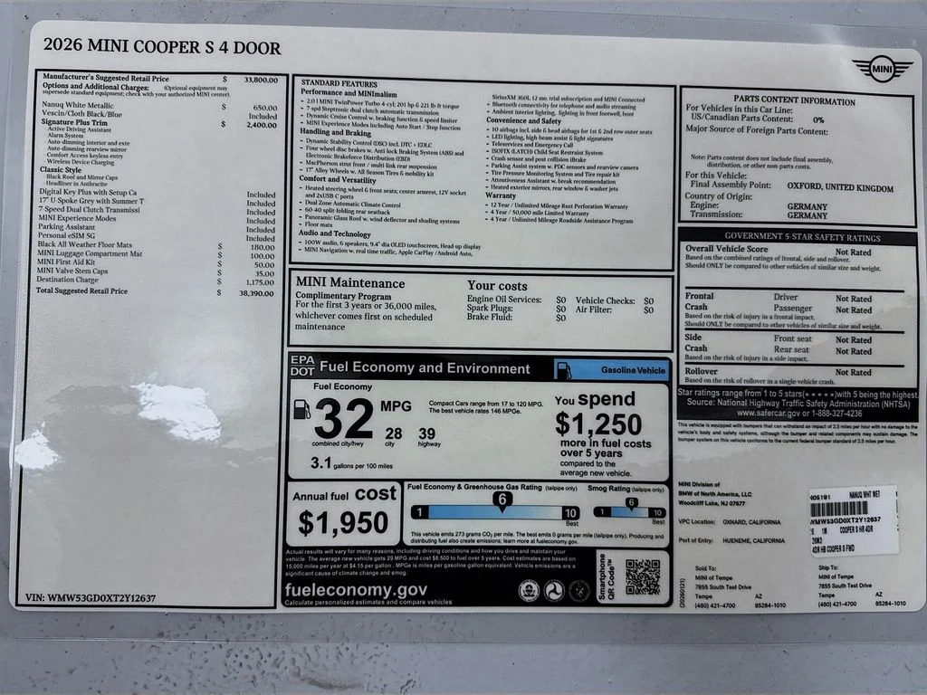 Used 2026 White MINI  image 9