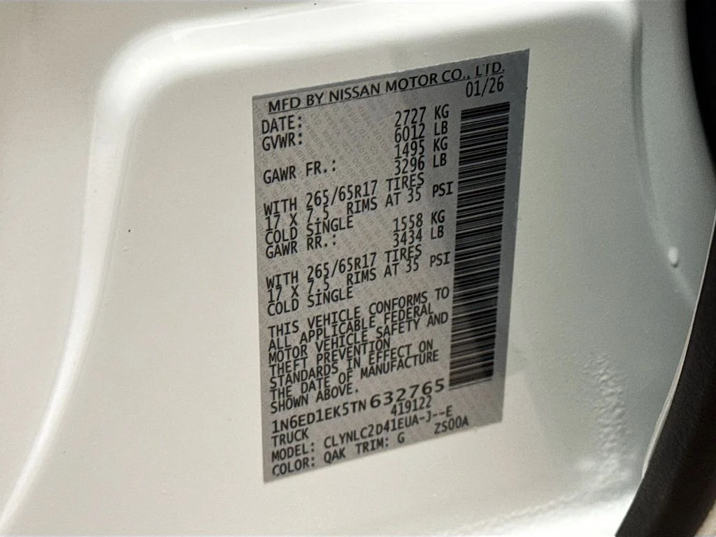New 2026 White Nissan SV image 37