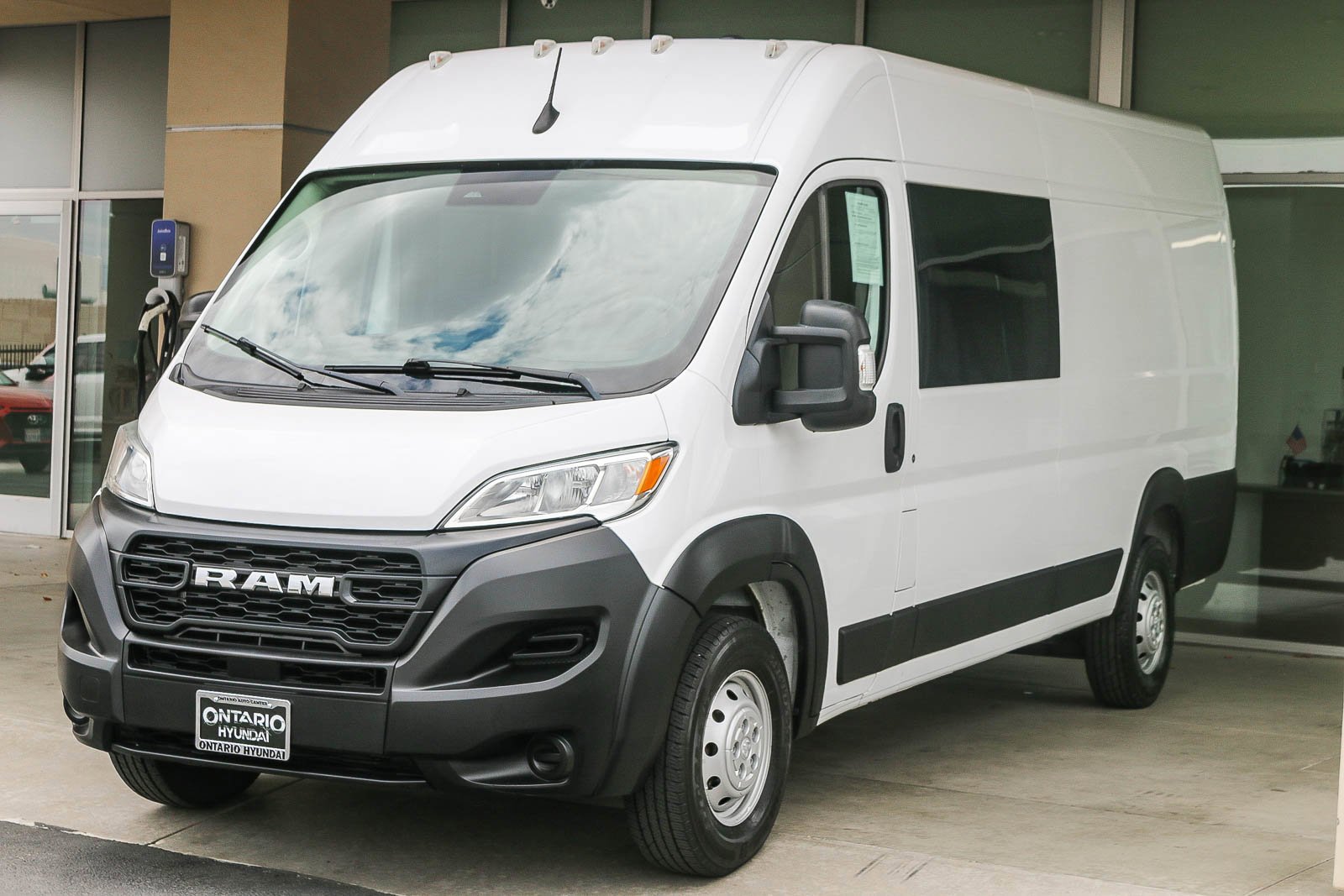 Used 2023 Bright White Clearcoat Ram High Roof image 3