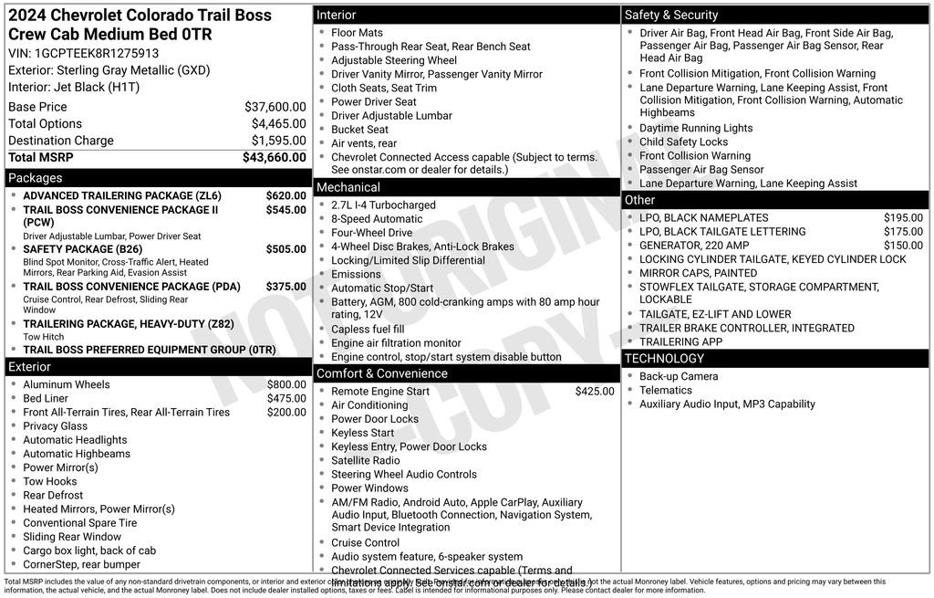 Used 2024 Gray Chevrolet Trail Boss image 31