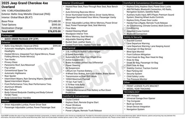Used 2025 Gray Jeep Overland 4xe image 37
