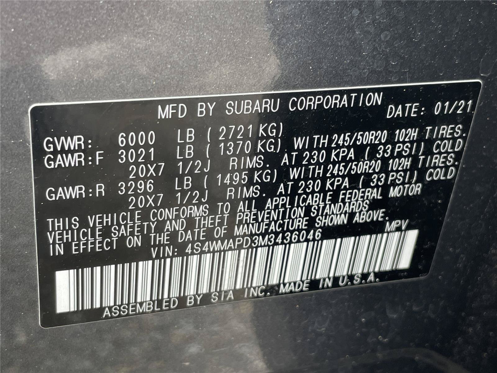 Used 2021 Magnetite Gray Metallic Subaru  image 12