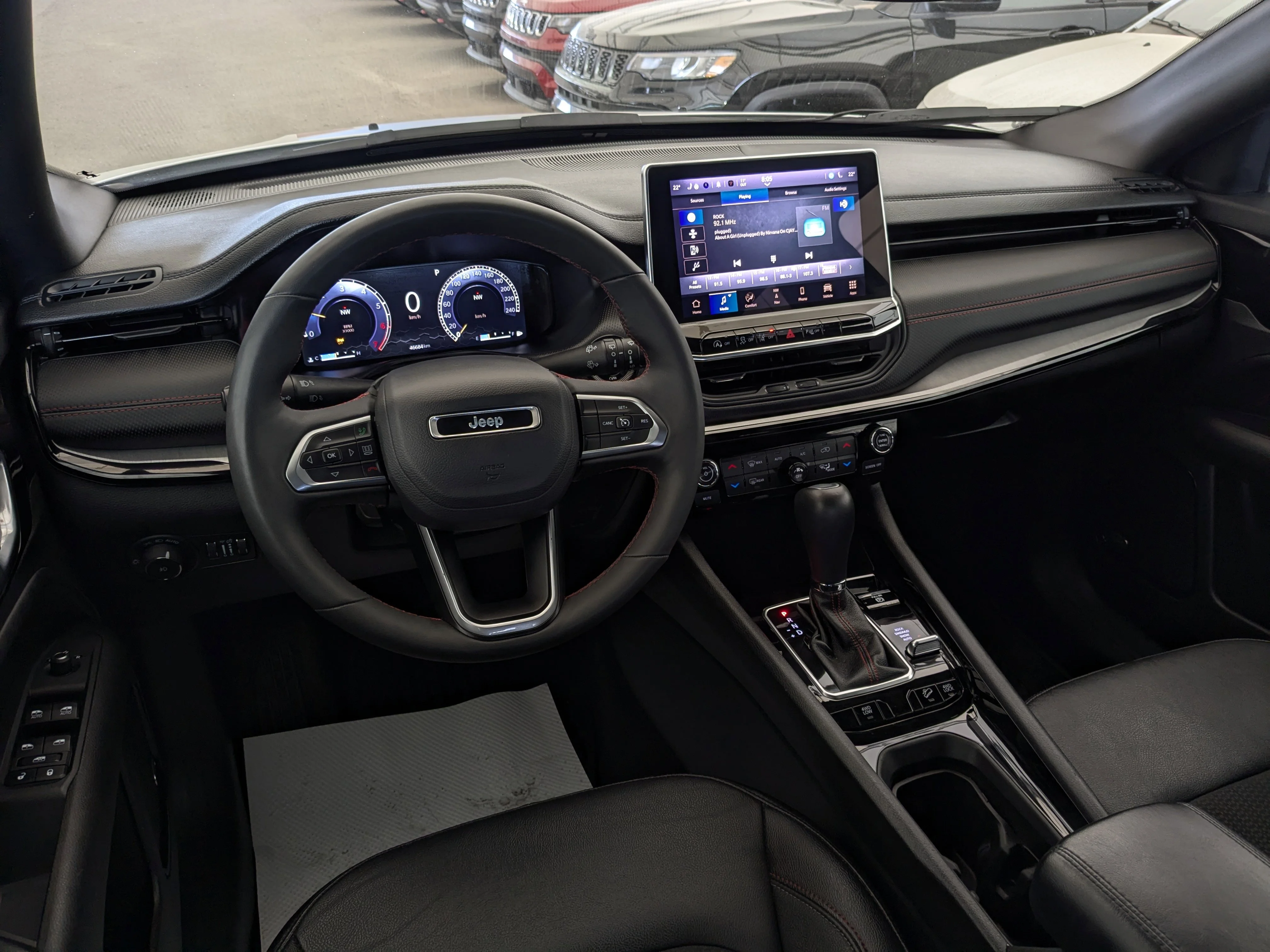 Used 2024 Black Jeep Trailhawk - Sun & Sound Group - Dual Pane Sunroof - Leather - NAV & More image 25