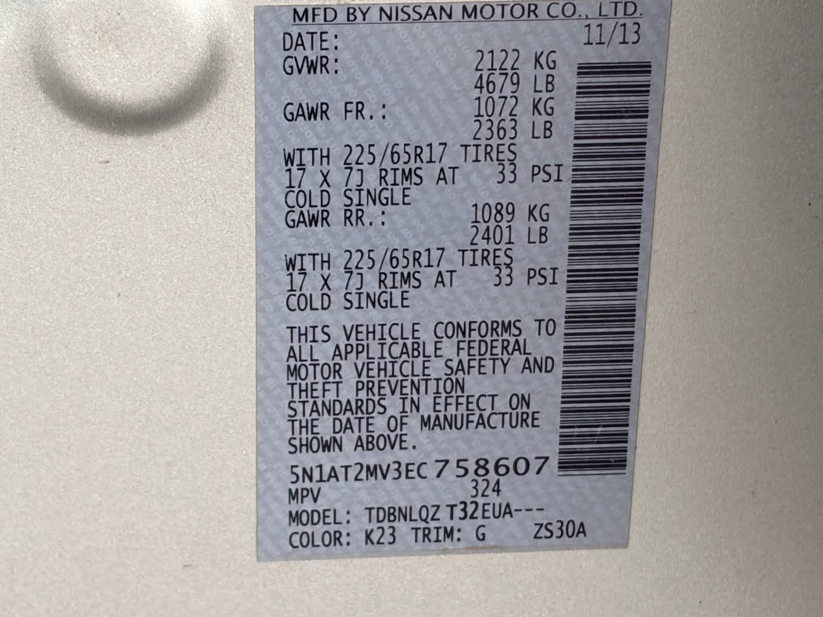 Imagen 19 de un Nissan SV de 2014 de color «Brilliant Silver» de segunda mano