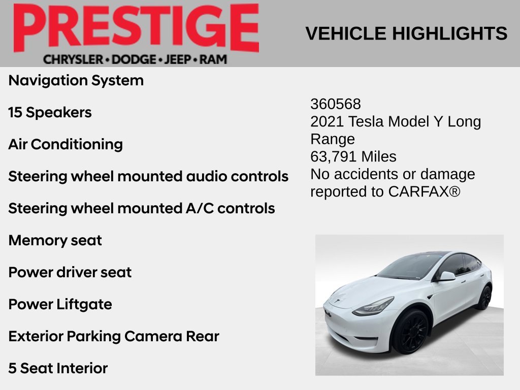 Used 2021 Tesla Model Y Long Range with VIN 5YJYGDEE8MF231472 for sale in Las Vegas, NV