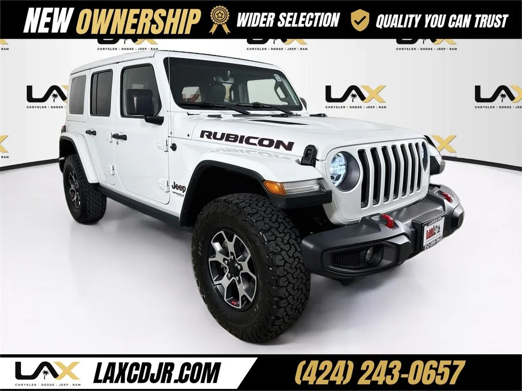 Used 2021 White Jeep Unlimited Rubicon image 1