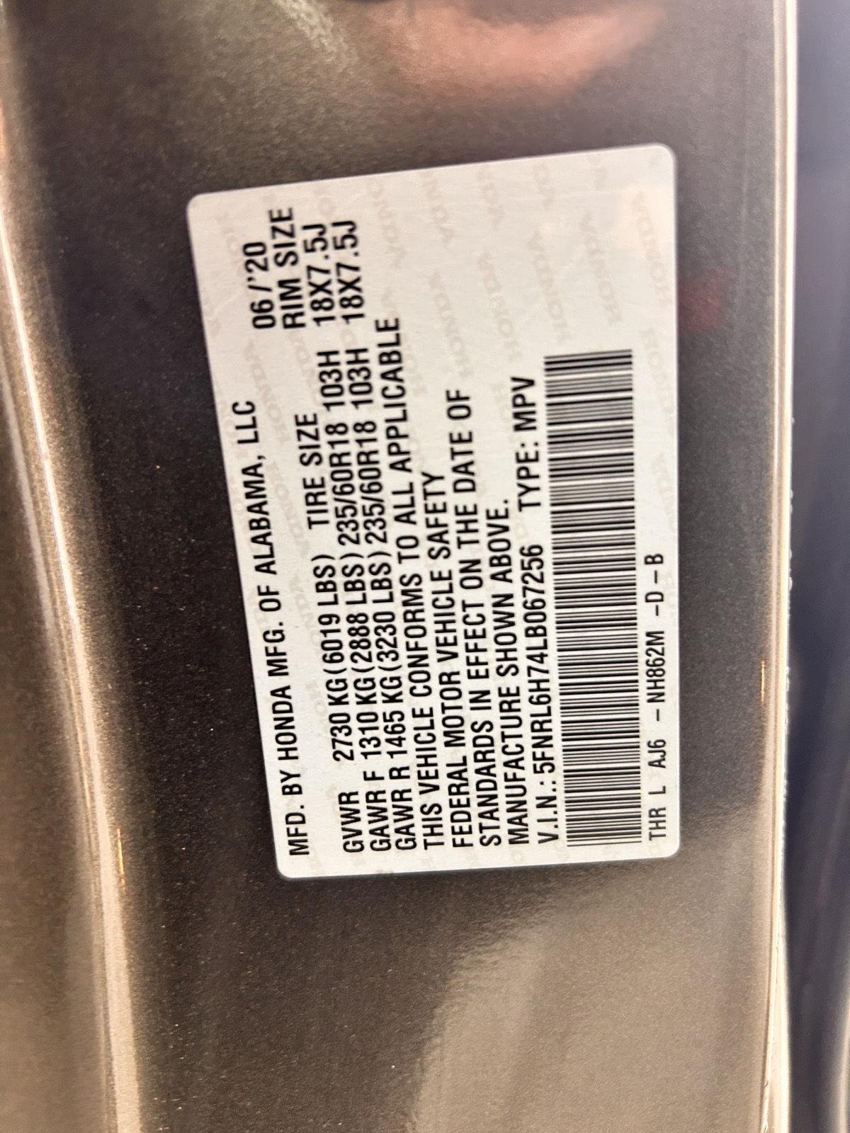 Used 2020 Pacific Pewter Metallic Honda EX-L image 21