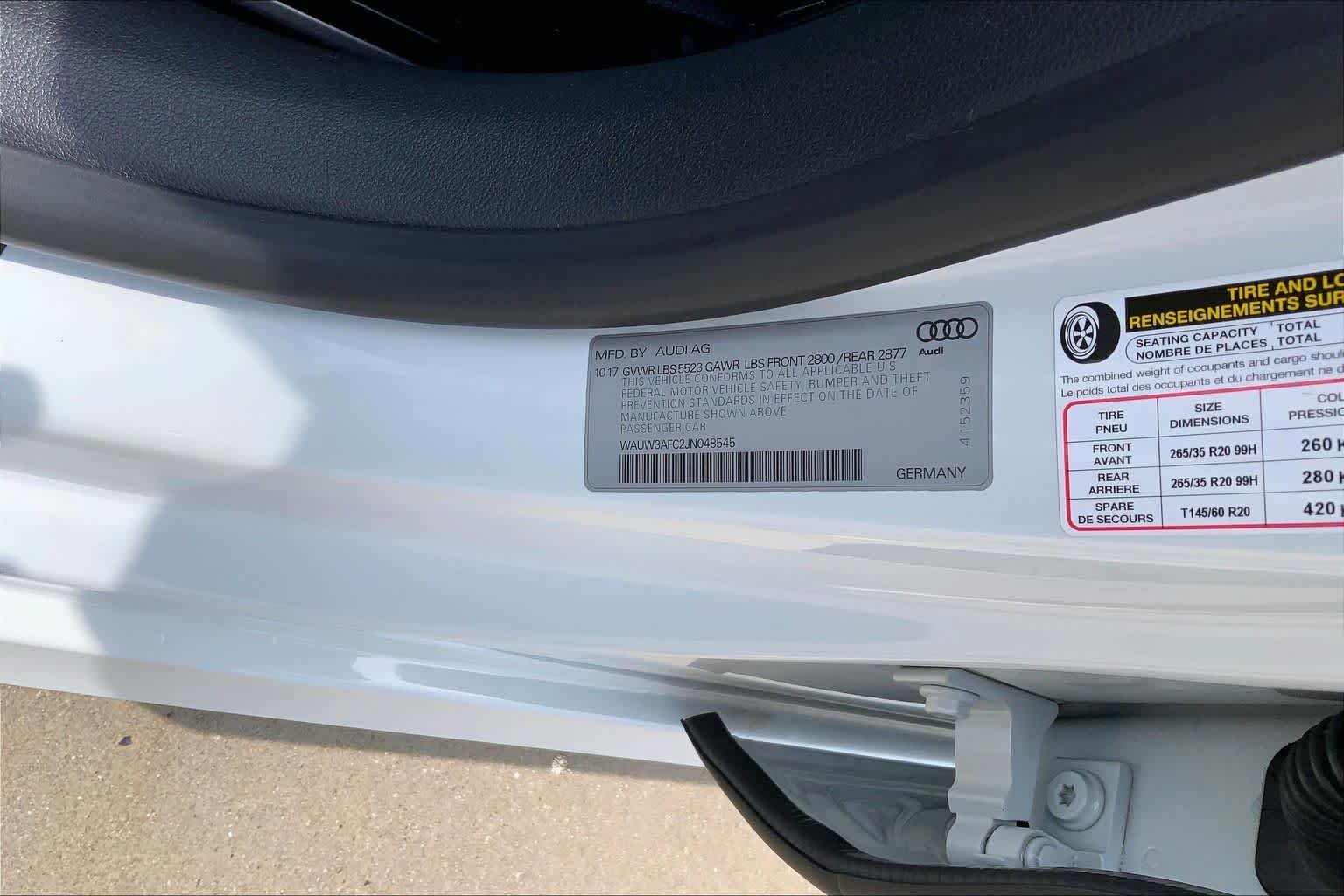 Used 2018 Glacier White Metallic Audi Premium Plus image 33