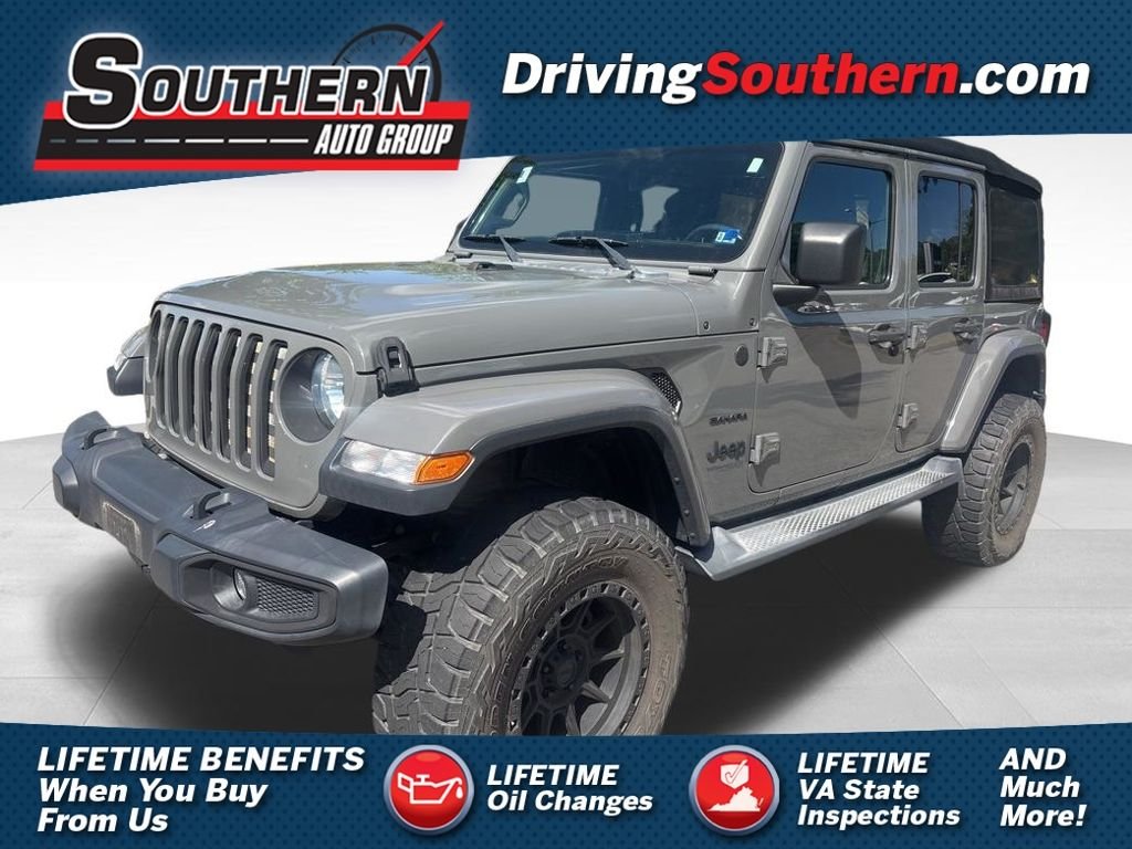 Used 2019 Gray Jeep Unlimited Sahara image 1