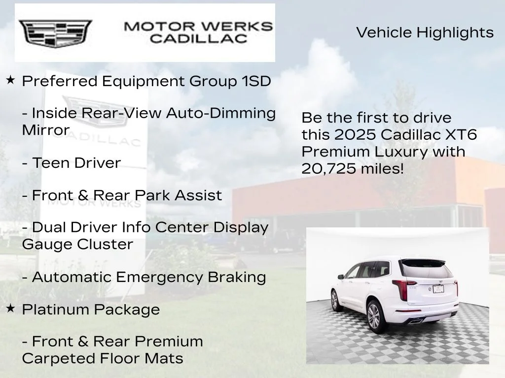 Used 2025 White Cadillac Premium Luxury image 7