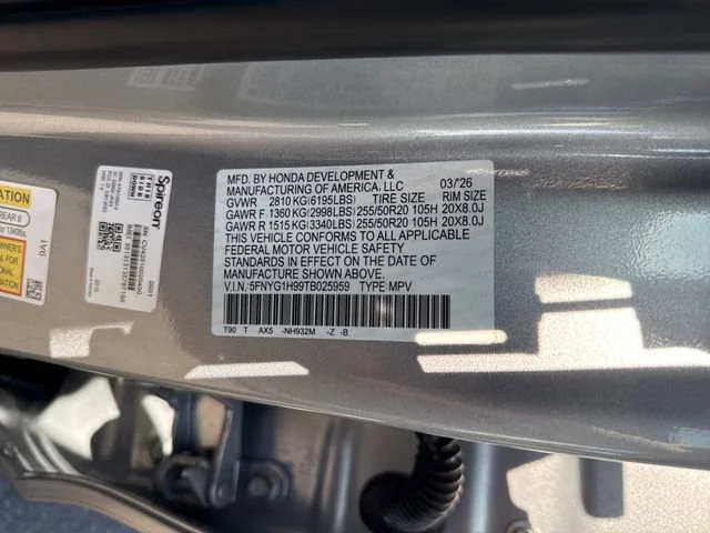 New 2026 Solar Silver Metallic Honda Black Edition image 17