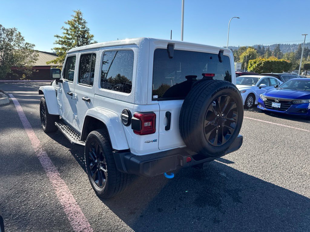 Used 2024 Bright White Clearcoat Jeep Sahara 4xe image 6